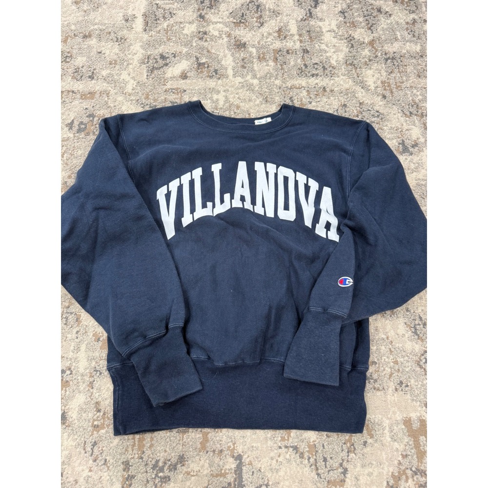 Champion Reverse Weave Villanova Sweatshirt Navy Blue Medium Mens NCAA Graphic